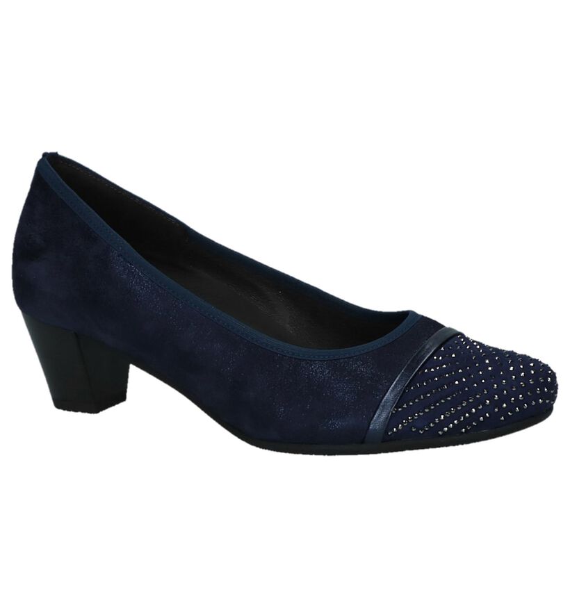 Donkergrijze Pumps met Steentjes Gabor Comfort in daim (231107)