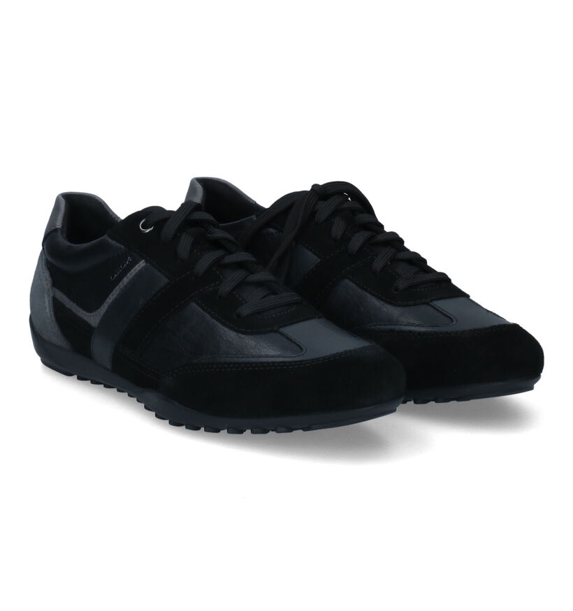 Geox Wells Chaussures basses en Noir en cuir (315803)