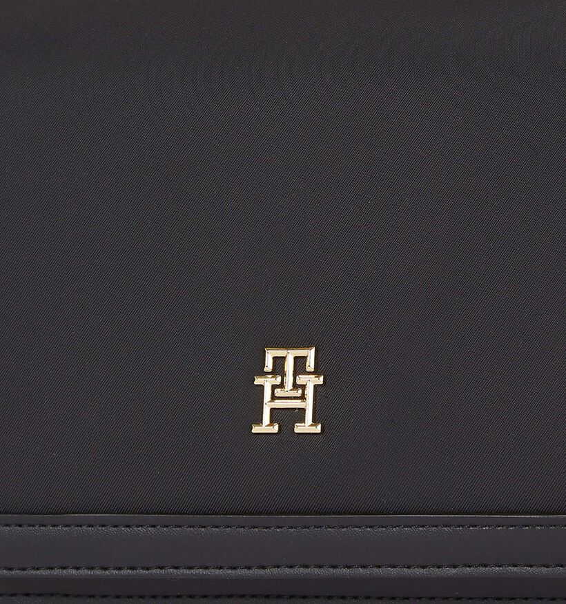 Tommy Hilfiger Essential S Flap Sac porté croisé en Noir pour femmes (343595)