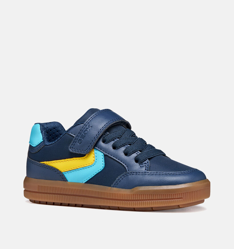 Geox Arzach Baskets en Bleu fonc&eacute; pour gar&ccedil;ons (368432) - pour semelles orthop&eacute;diques