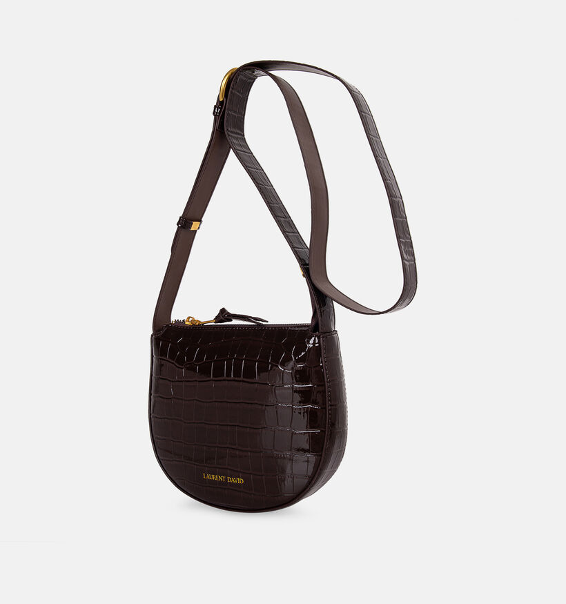 Laurent David Donkerbruine Crossbodytas voor dames (381495)