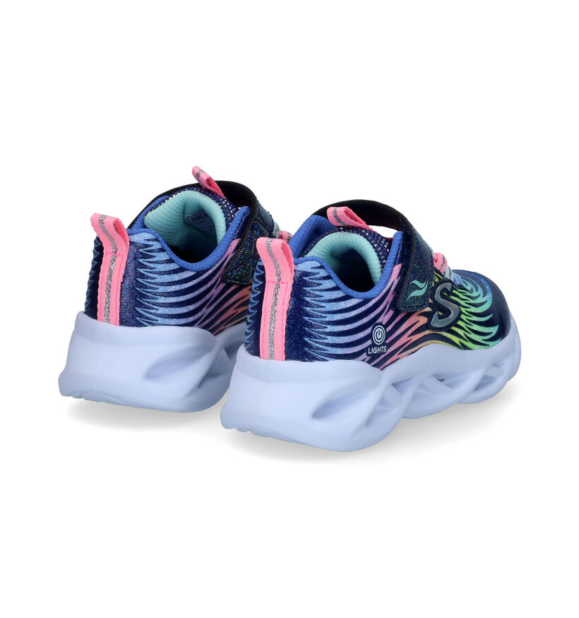 Skechers Twisty Brights Baskets en Bleu pour filles (302728)