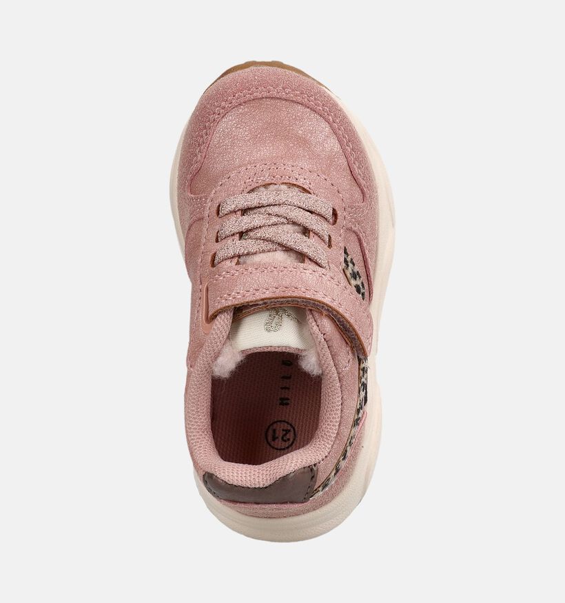Milo & Mila Baskets basses en Rose/Leopard pour filles (379352)
