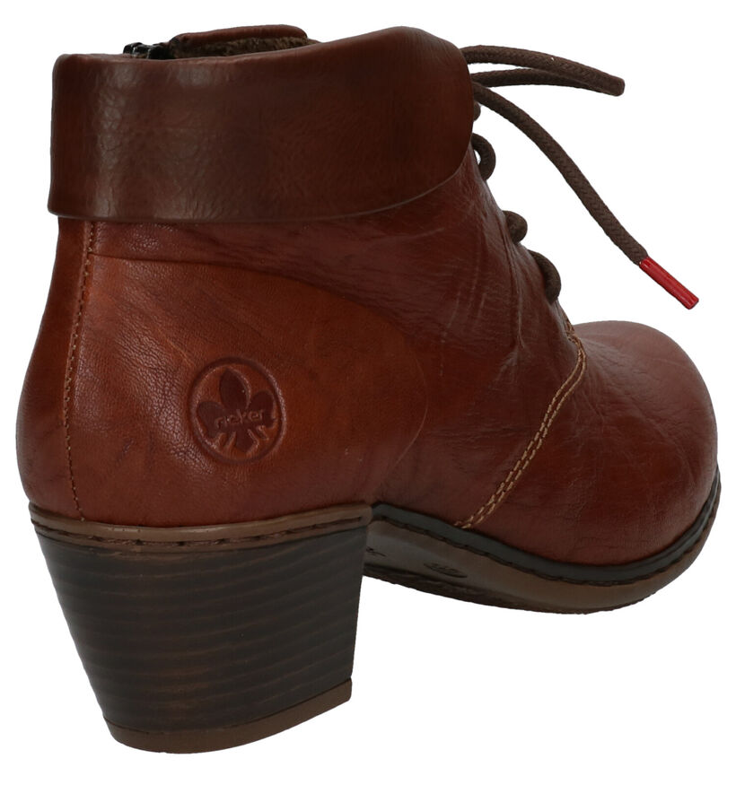 Rieker Bottines à lacets en Cognac pour femmes (344405)