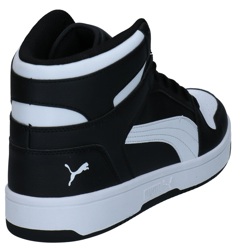 Puma Rebound Layup SL Baskets en Noir en simili cuir (307174)