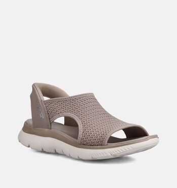 Skechers Sandalen Taupe/Blauw