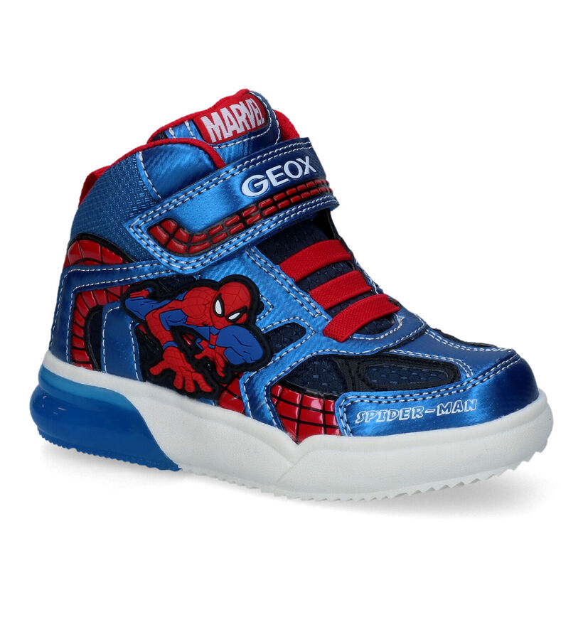 Geox Spider-Man Blauwe Sneakers in kunststof (312556)