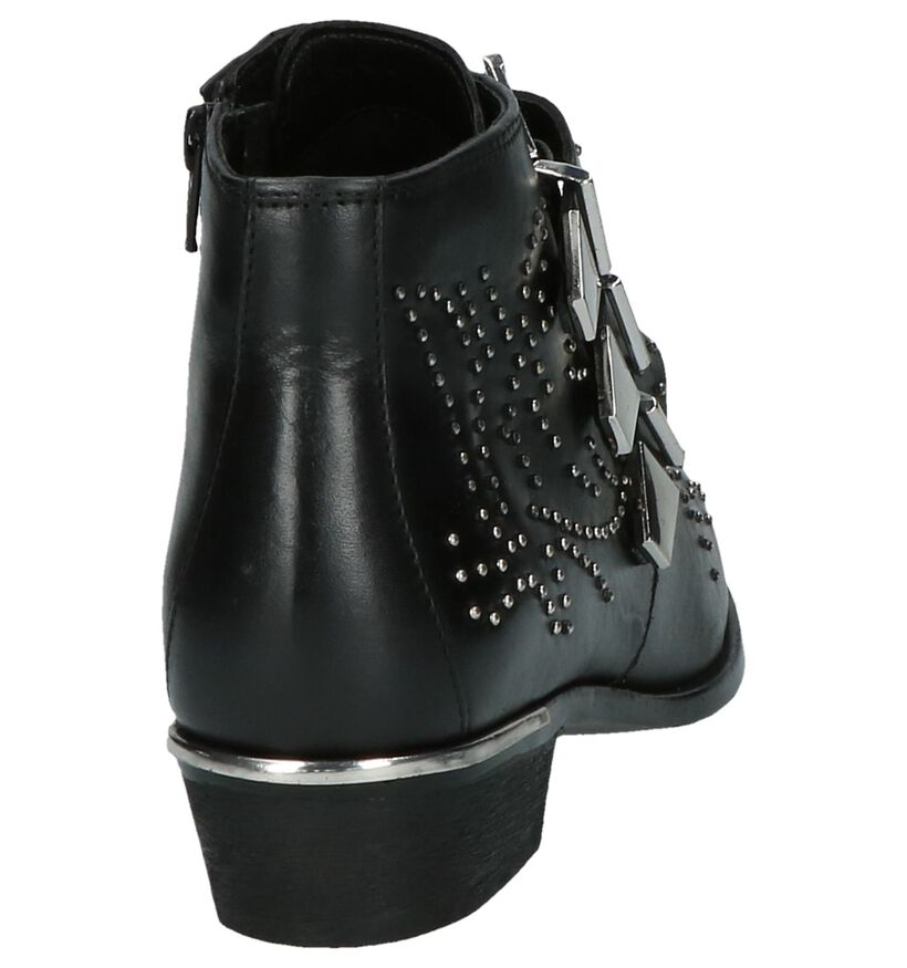Stoere Boots Bronx Zwart met Studs in leer (217434)