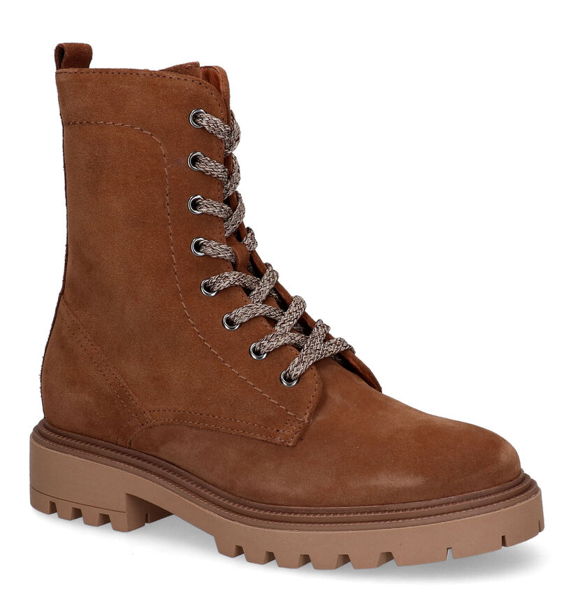 Hampton Bays Boots à lacets en Cognac pour femmes (295994)