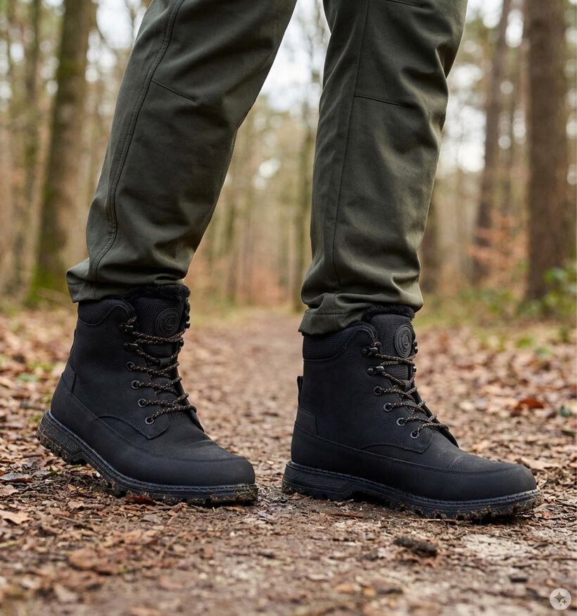 Luhta Reilu MR Boots &agrave; lacets en Noir pour hommes (378600) - pour semelles orthop&eacute;diques