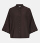 Vila Sara Back Detail Bruin Hemd met Halflange Mouwen voor dames (379770)