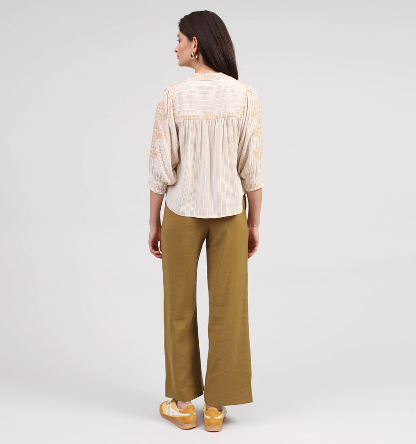 Reu Mazarine Sari Beige Oversized Blouse voor dames (357946)