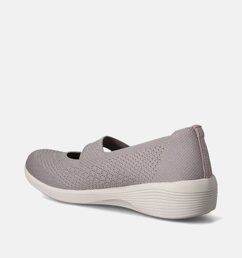Skechers Arya Ballerines en Taupe pour femmes (351887)