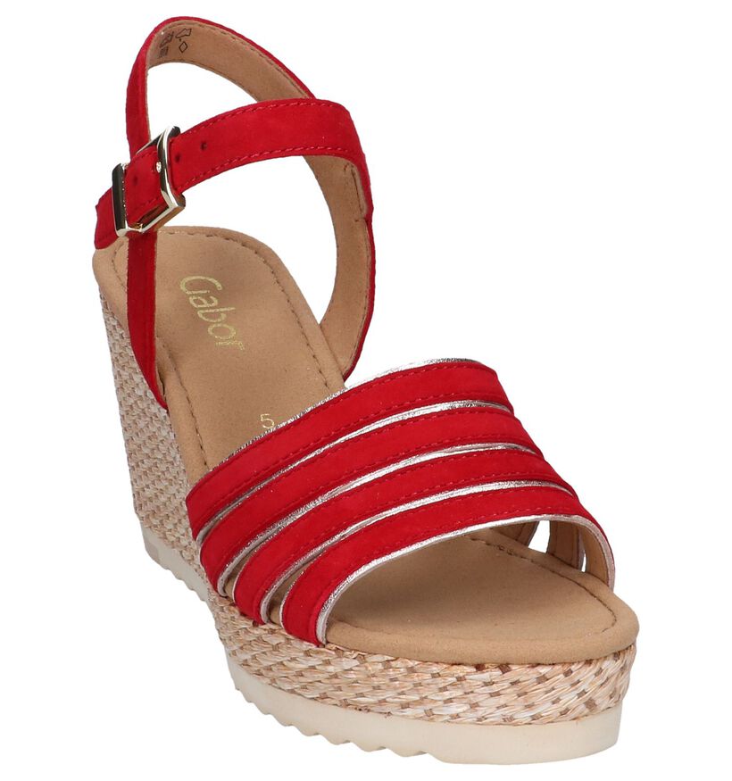 Rode Sandalen Gabor in daim (245555)