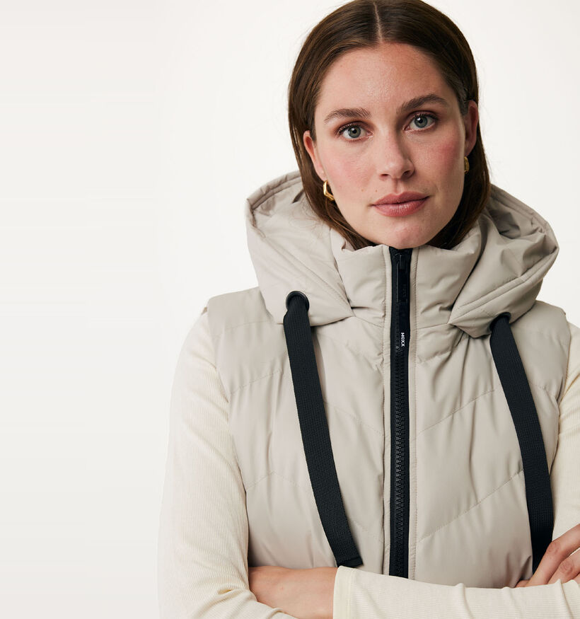 Mexx Doudoune courte sans manches en Beige pour femmes (345056)