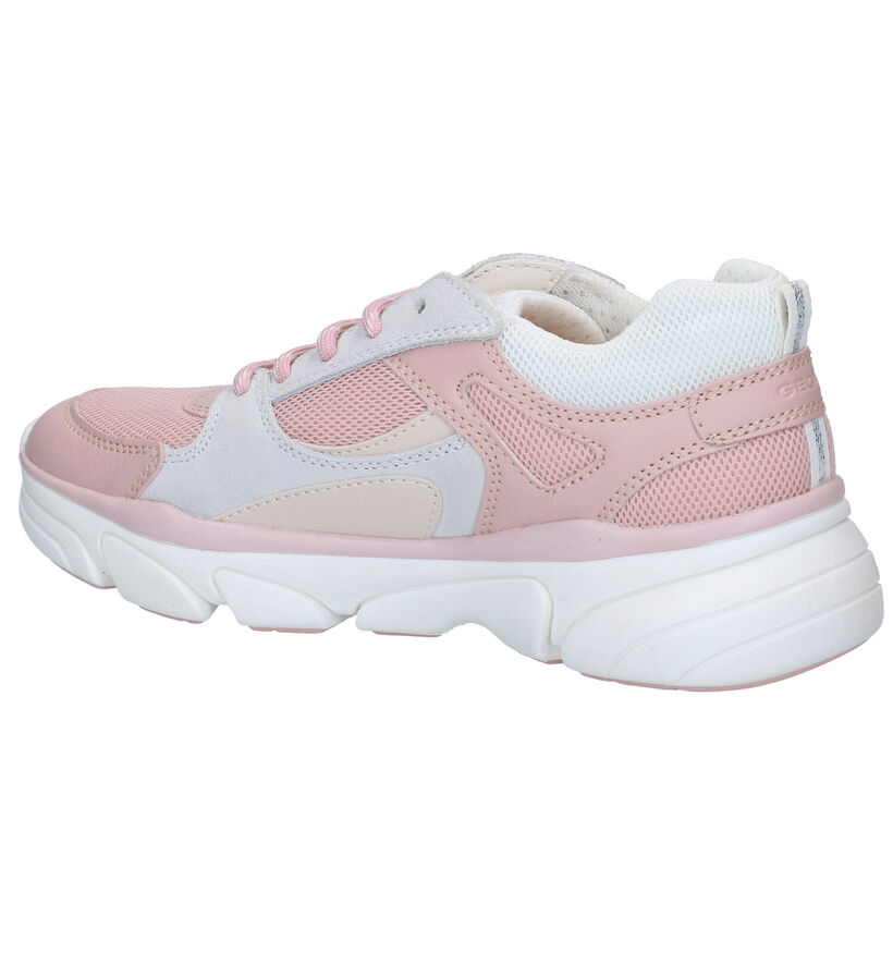 Geox Lunare Roze Sneakers in leer (286921)