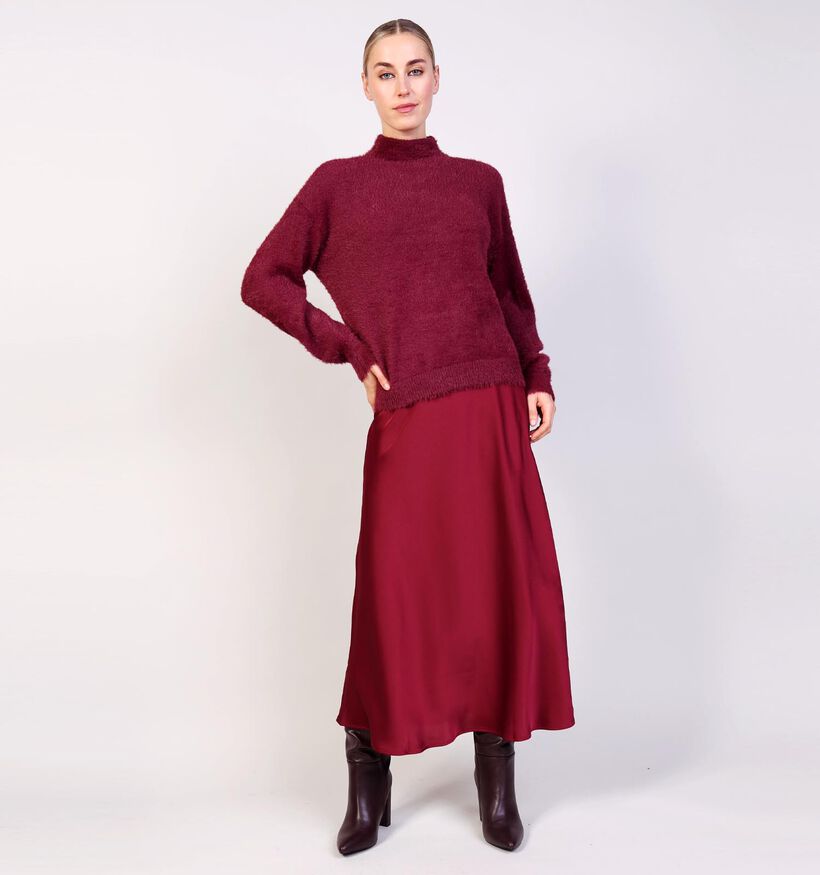 Pieces Covy Knit Bordeaux Trui Pieces Covy Knit Bordeaux Trui voor dames (361150)