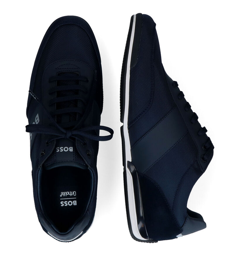 Boss Saturn Low Chaussures à lacets en Bleu pour hommes (303280) - pour semelles orthopédiques