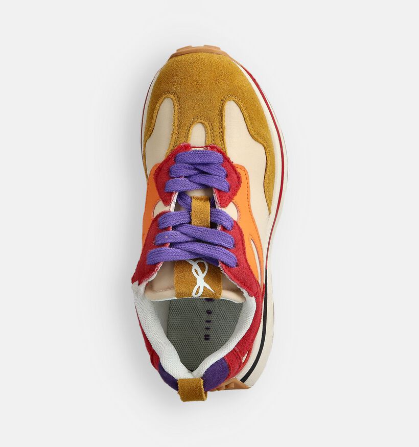 Milo & Mila Baskets basses en Marron pour filles (363495) - pour semelles orthopédiques