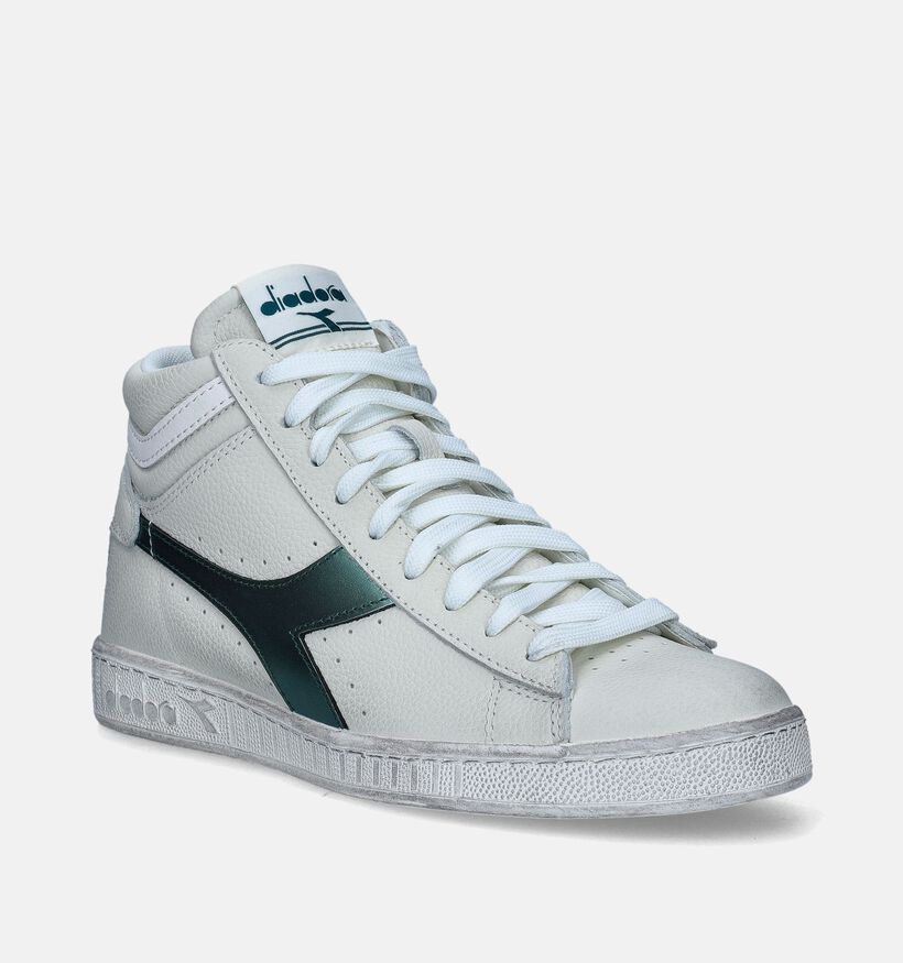 Diadora Game L High Waxed Metal Witte Sneakers voor dames (350836)
