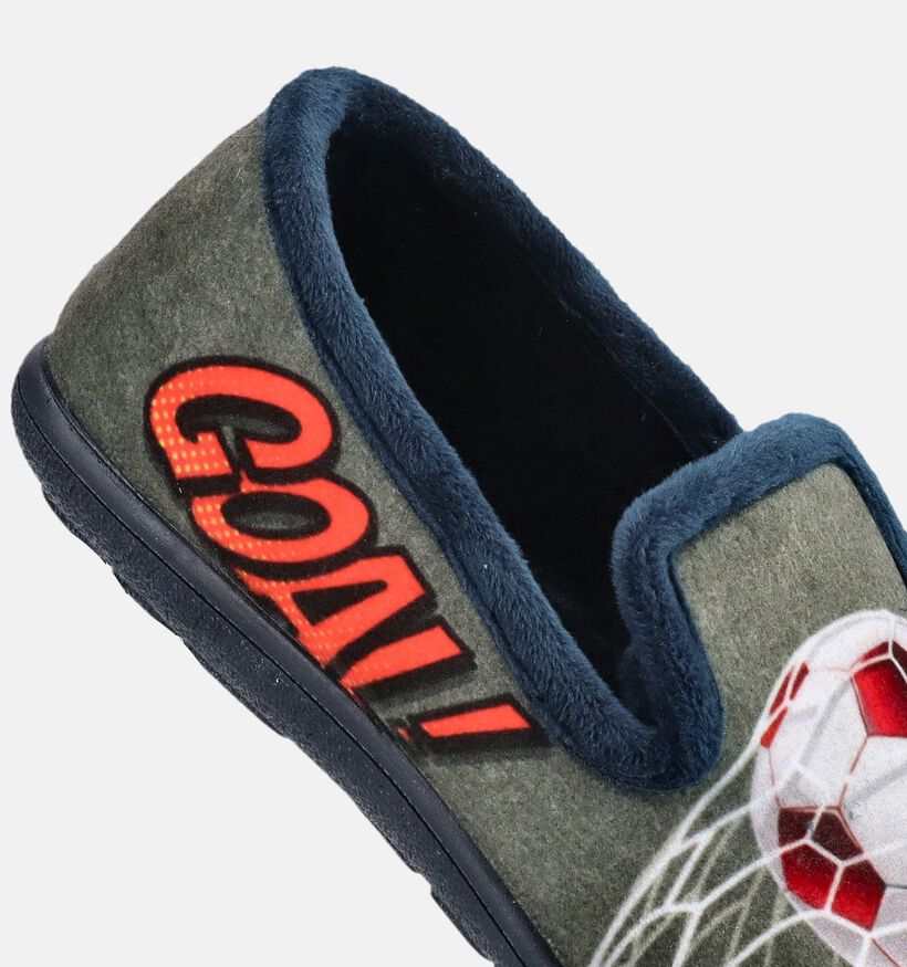 Milo & Mila Goal! Grijze Pantoffels Voetbal voor jongens (381145)