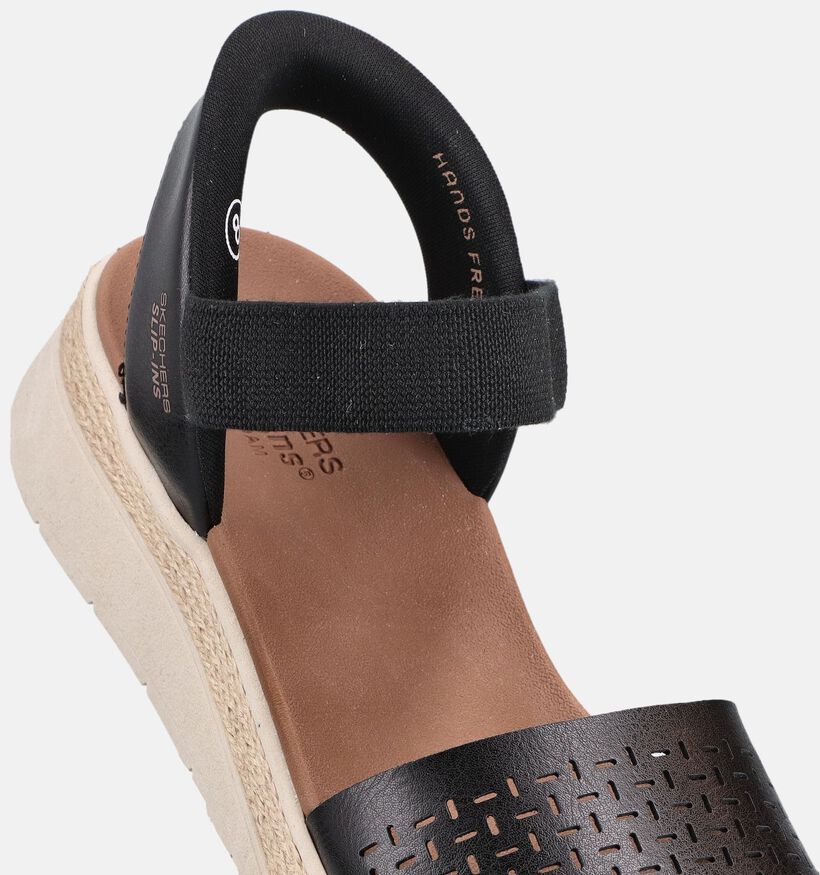 Skechers Bobs Sun Ray Step Aside Zwarte Sandalen voor dames (371220)