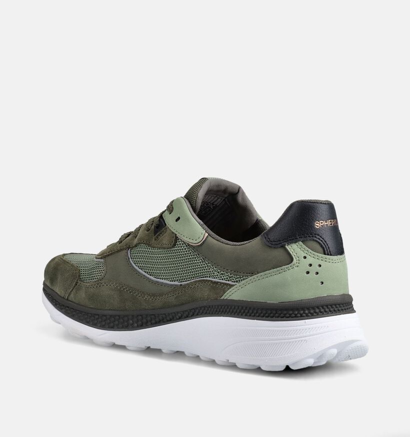 Geox Spherica Actif X1 Groene Sneakers voor heren (368008) - geschikt voor steunzolen