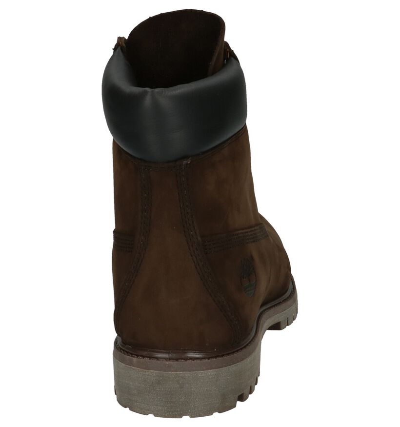 Timberland 6 Inch Premium Donkerbruine Boots in nubuck (200507)