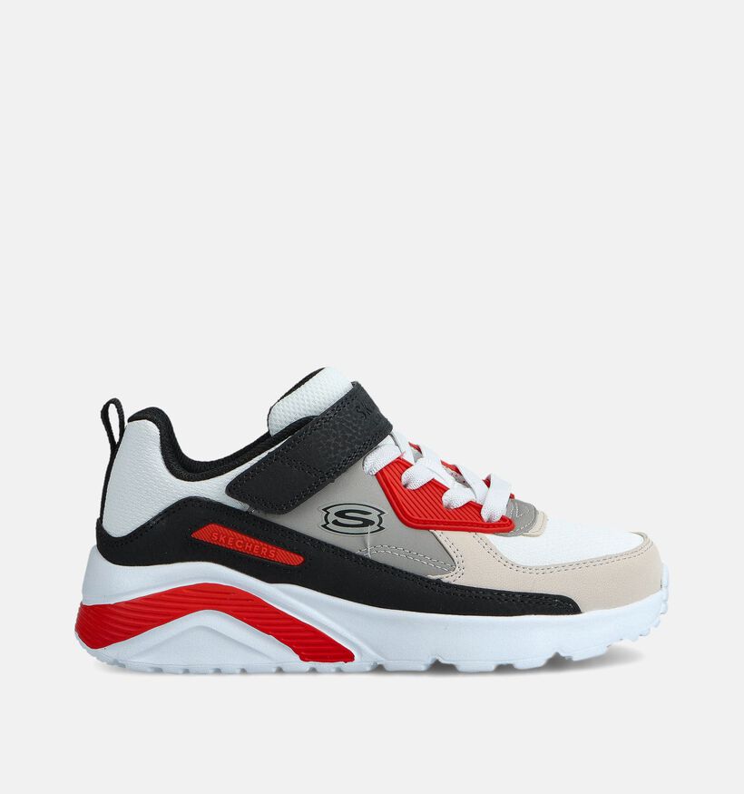 Skechers Uno Lite Witte/Rode Sneakers voor jongens, meisjes (367550) - geschikt voor steunzolen