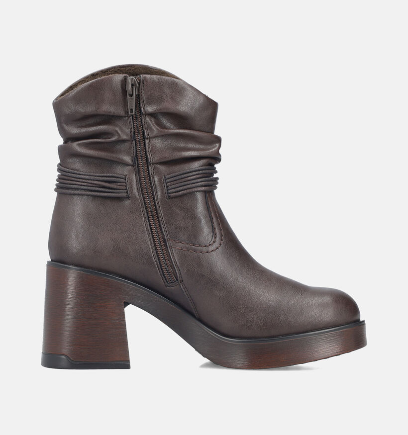 Rieker Bottines &agrave; talons en Brun fonc&eacute; pour femmes (379963)