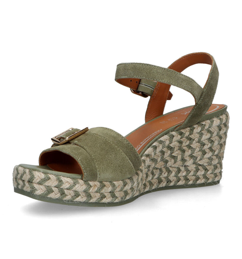 Geox Panarea Groene Sandalen Met Sleehak voor dames (326687)