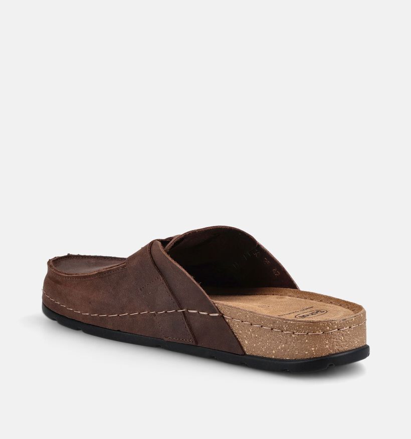 Scholl Bora Nu-pieds casual en Marron pour hommes (381869)