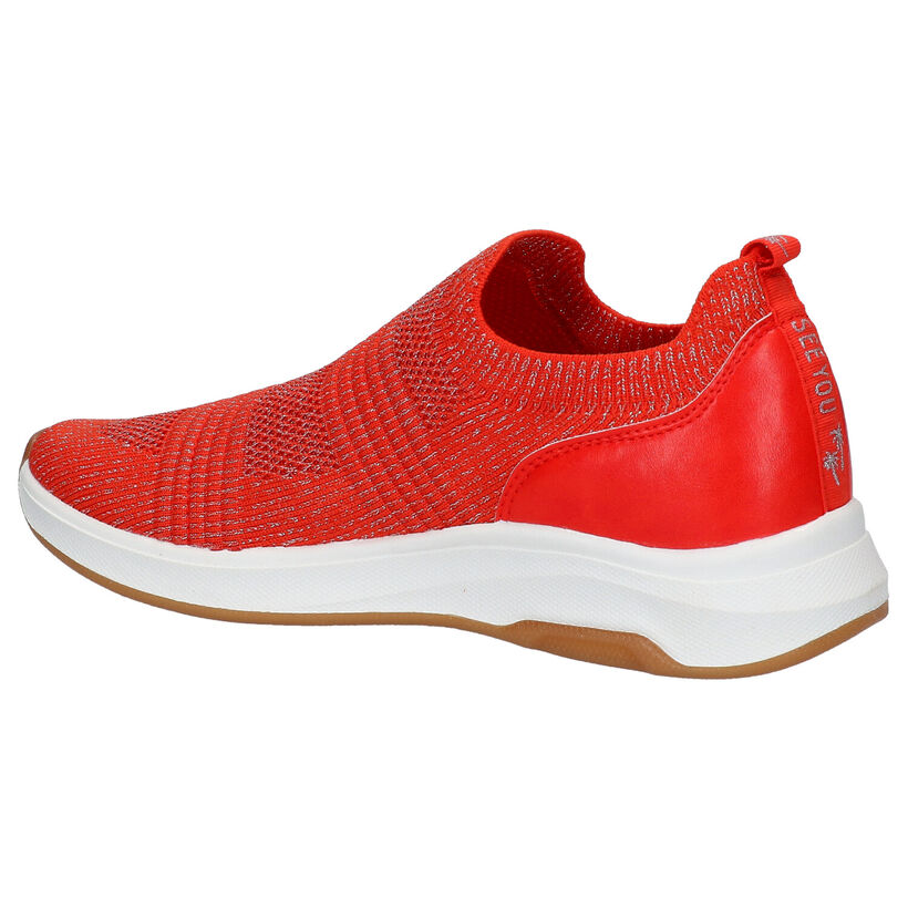 Dazzle Blauwe Slip-on sneakers in stof (274255)