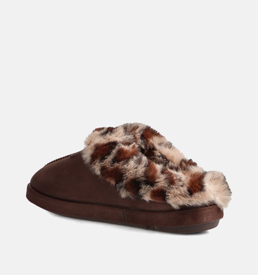 Torfs Home Donkerbruine Pantoffels voor dames (364842)