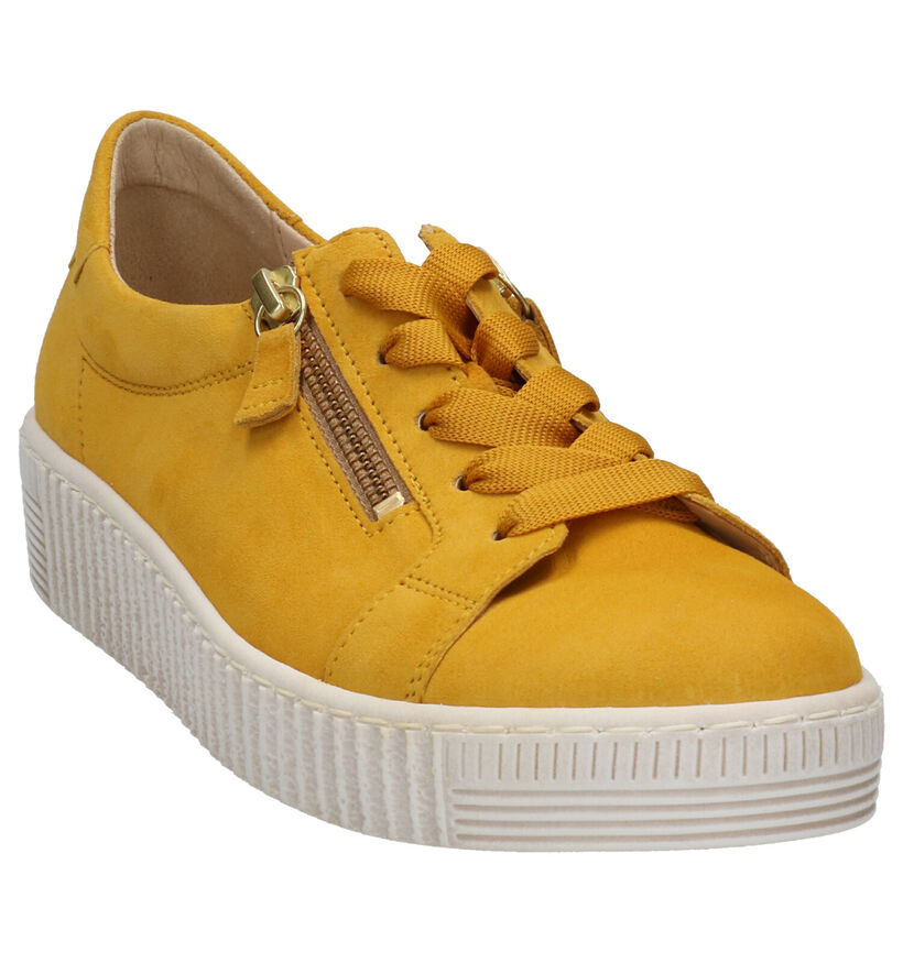 Gabor Best Fitting Chaussures à Lacets en Jaune en nubuck (271700)