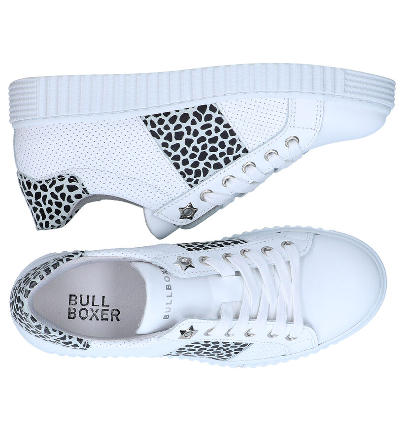 Bullboxer Witte Veterschoenen in leer (289314)