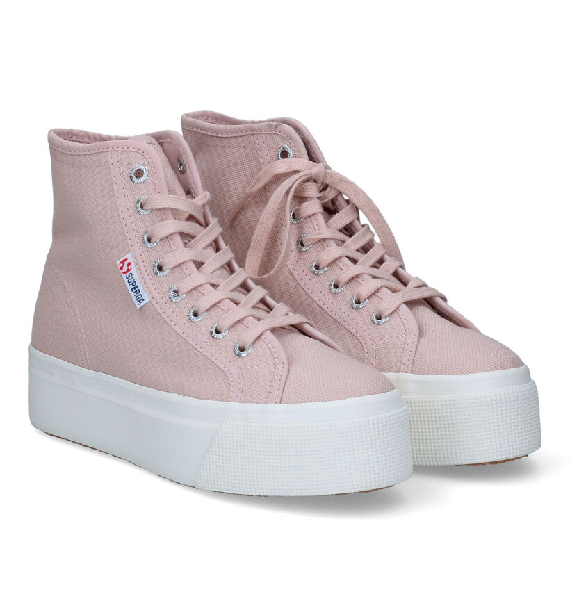 Superga Hi Top Baskets en Rosé pour femmes (305720)