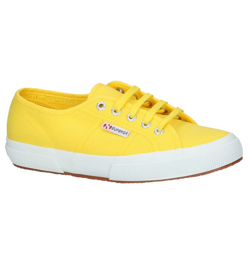 Gele Lage Sneakers Superga in stof (243137)