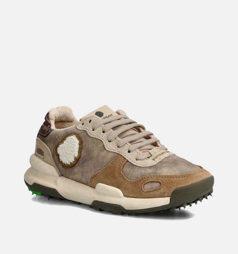 Satorisan Chacrona Premium Taupe Sneakers voor dames (361786) - geschikt voor steunzolen