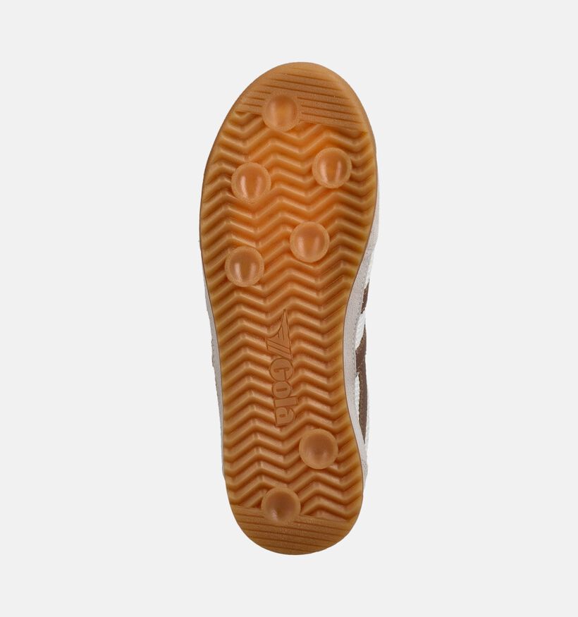 Gola Tornado Zephur Witte/Bruine Sneakers voor dames (368320) - geschikt voor steunzolen
