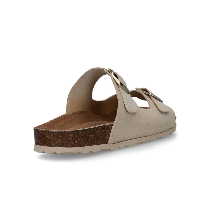 Signatur Blauwe Slippers in daim (335815)