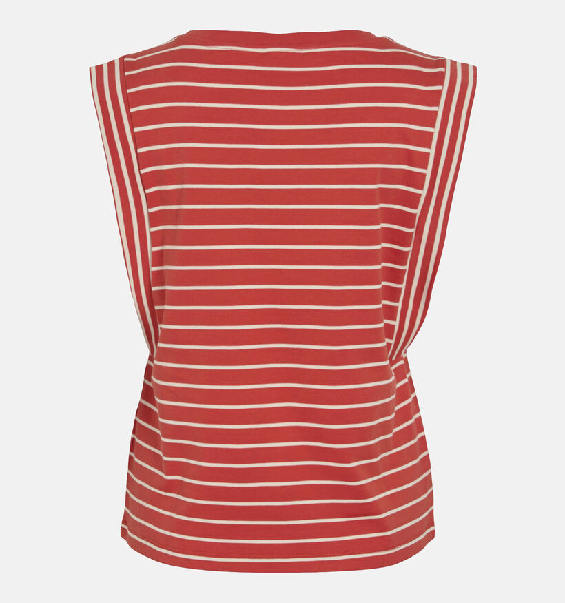 Vila Veriana Rode T-shirt Gestreept voor dames (353020)