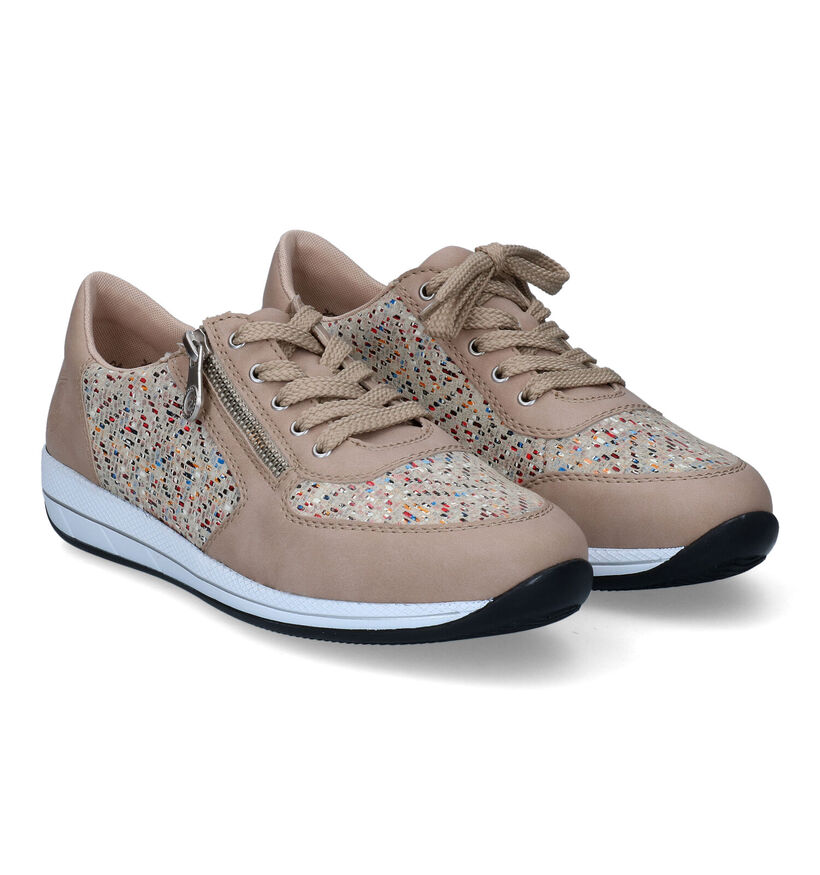 Rieker Beige Sneakers voor steunzolen voor dames (335505) - geschikt voor steunzolen