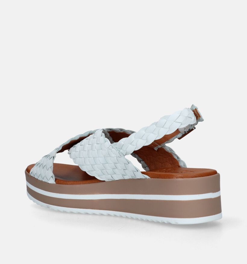 Oh My Sandals Sandales compensées en Blanc pour femmes (340080)