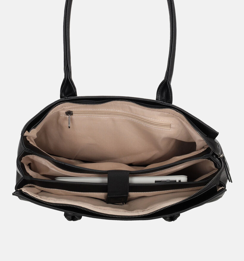 Charm Cabas avec fermeture éclair en Noir pour femmes (333123)