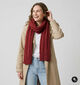 Laurent David Bordeaux Effen Sjaal voor dames (382893)