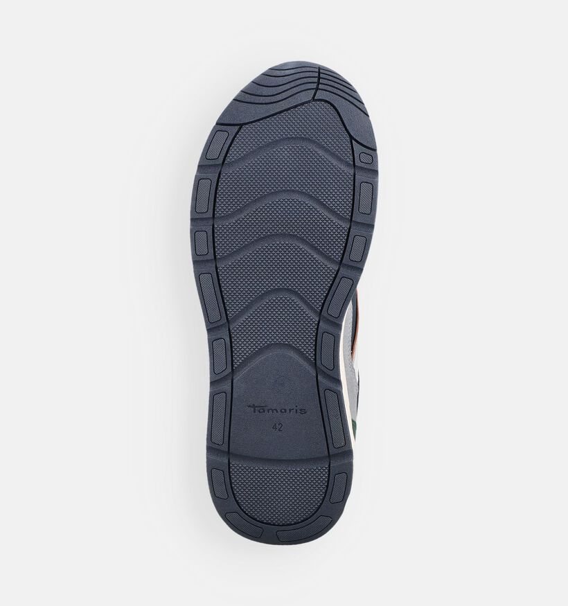 Tamaris Grijze/Donkerblauwe Veterschoenen voor heren (368815) - geschikt voor steunzolen