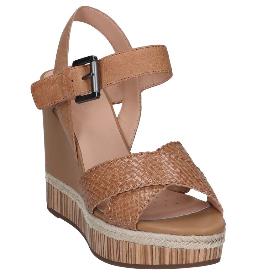 Cognac Sandalen Geox Yulimar in leer (240309)