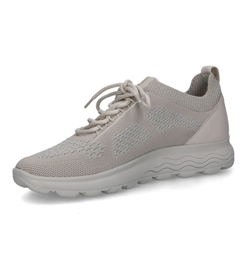 Geox Spherica Beige Sneakers voor dames (326644) - geschikt voor steunzolen
