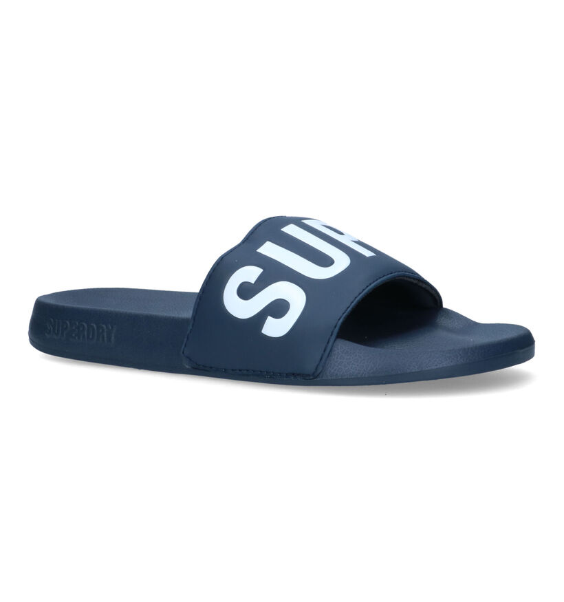 Superdry Code Core Blauwe Badslippers voor heren (322144)